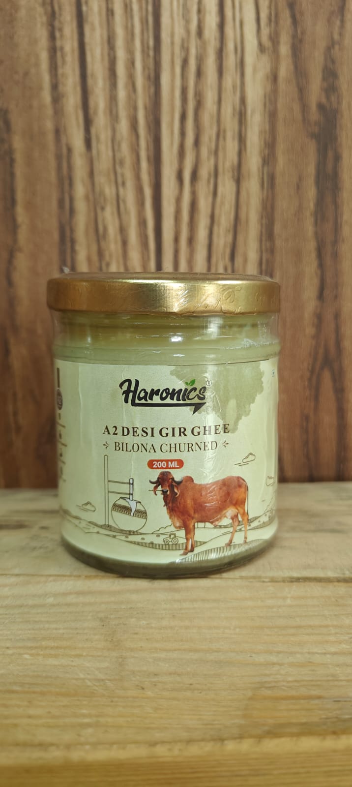 A2 Desi Gir Ghee Bilona Churned 200 ML by Haronics